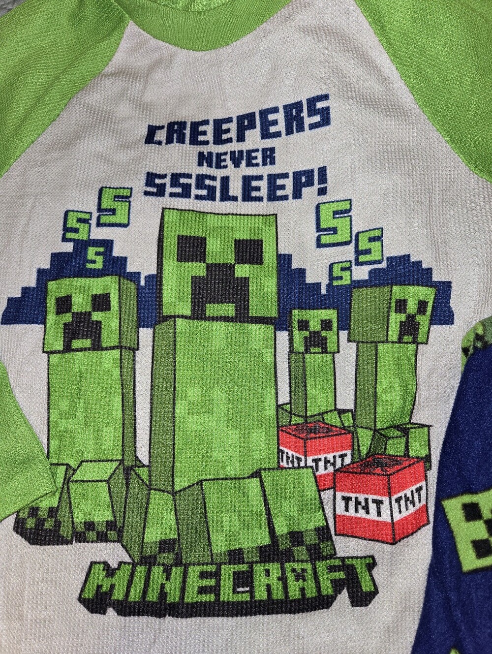 Minecraft Boy's M Creeper Pajama Set - Mojang - Picture 5 of 10